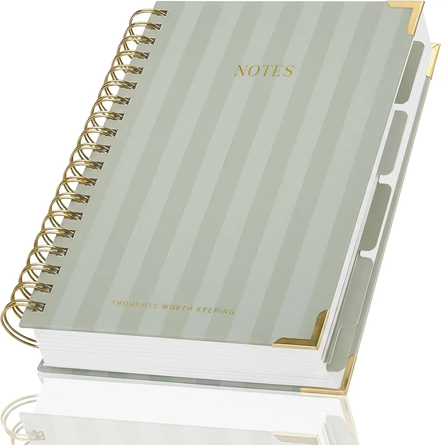 Thick Spiral Notebook with Tabs - B5 Journal for Women, College Ruled, 300 Pages, Dividers for Work or School