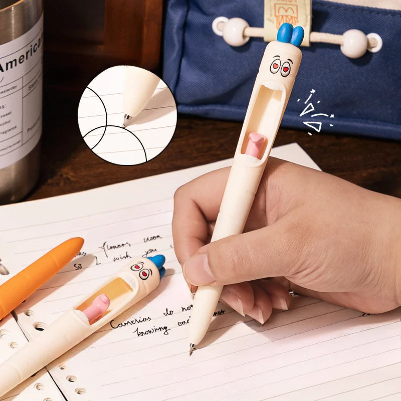 Screaming Carrot Novelty Pen with Retractable Tongue Mechanism for Office School Use, Party Decor and Funny Gift Giving
