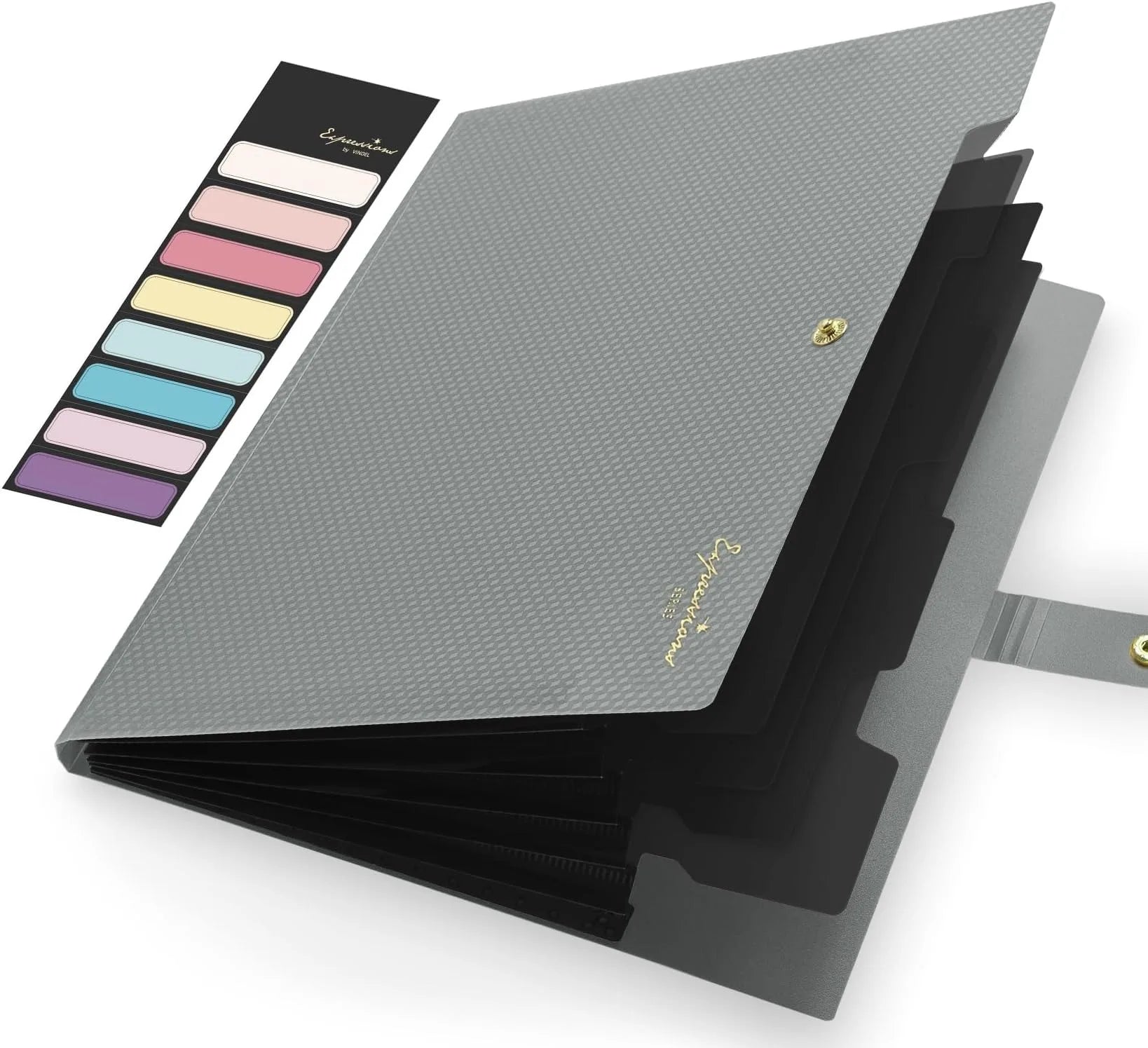 A4 Expanding File Folder with 5 Pockets, Portable Document Organizer for School Office, Paper Accordion Folder Holder A4 Binder