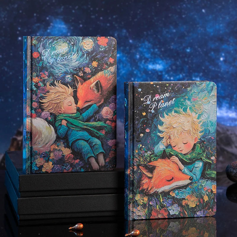 A5 Hardcover Notebook,Oil Painting Hardcover Illustrations,Full-Color Handbook,128 Sheets/Book,100gsm,Professional Handbook